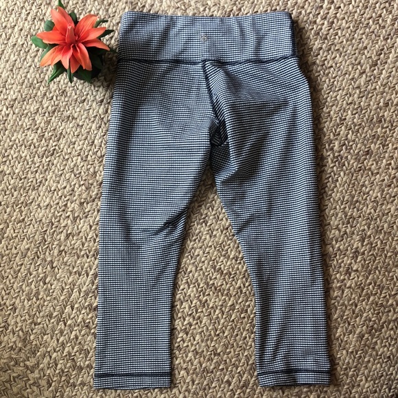 LULULEMON CROP WUNDER UNDER GINGHAM INKWELL DOT 4 TIGHT - Picture 9 of 11